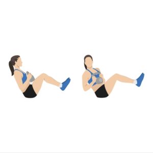 Russian twist exercise to lose belly fat